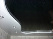 Двухуровневый натяжной потолок фактура галактика